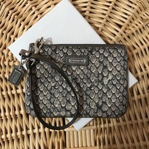 Coach Snake Print Wristlet